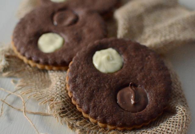 Sablés lunettes aux 3 chocolats