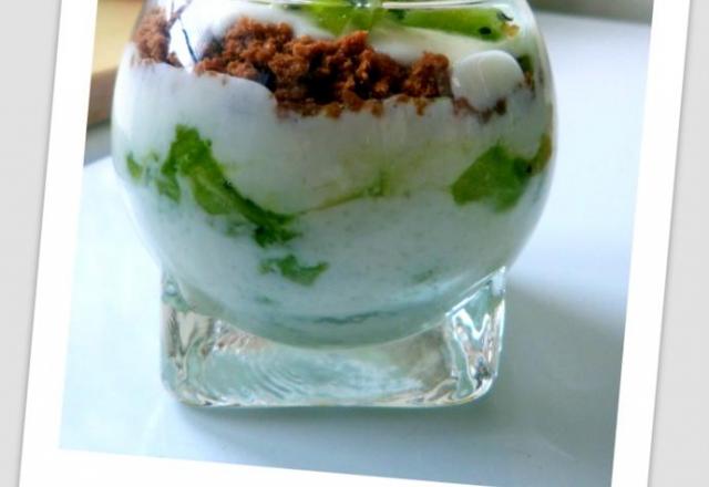 Verrine kiwi spéculoos