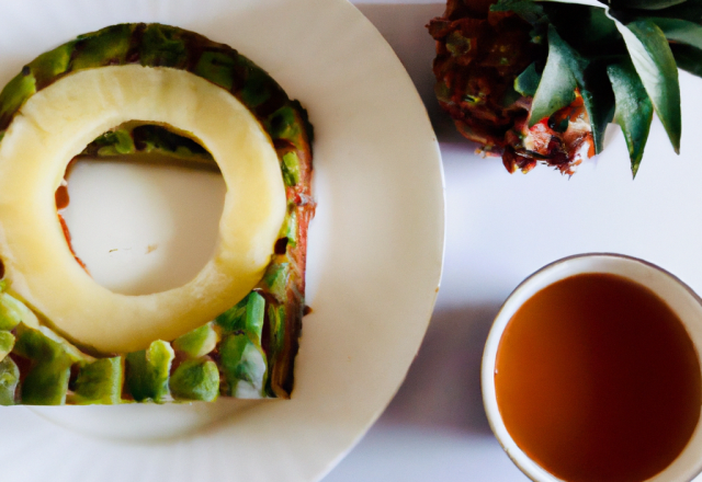 Petite charlotte au thé vert et ananas