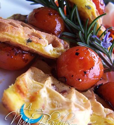 Crêpes au Jambon Cru, St Agur et Rissolée de Tomates Cerises