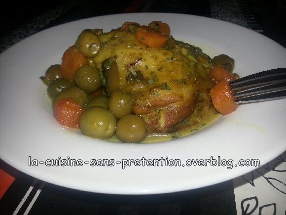 Tadjine zitoune (poulet aux olives)...