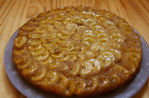 Gâteau tatin à la banane et au citron vert