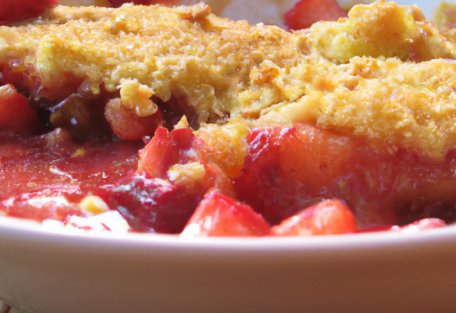 Crumble à cheval ( fraises tagada !)