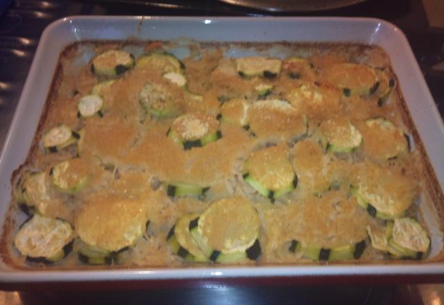 Gratin riz courgettes