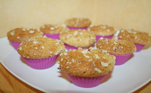 Mini muffins au chocolat blanc noisette