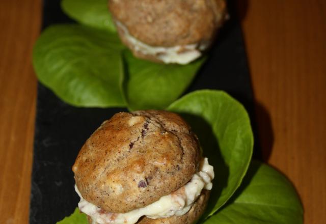 Whoopies comté et noisettes