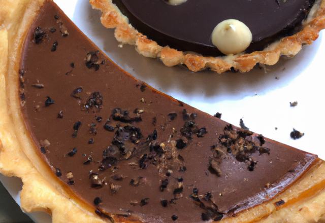 Tarte légère au chocolat pralinoise et chocolat noir