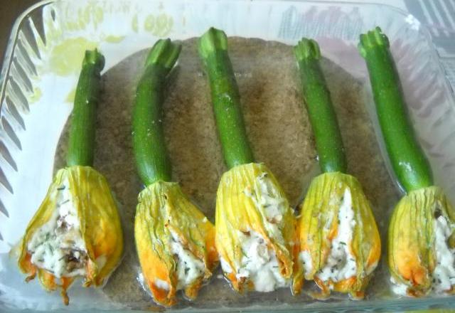 Fleurs de courgette farcies