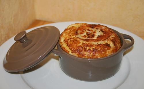 Soufflé de chèvre aux trois poivrons