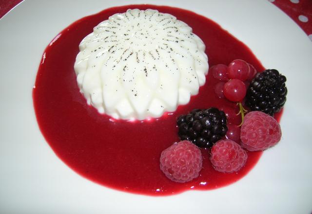 Panna cotta aux fruits rouges et vanille