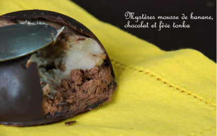 Mystères choco tonka et mousse de banane