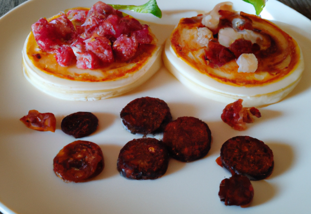 Blinis Saint Jacques et chorizo