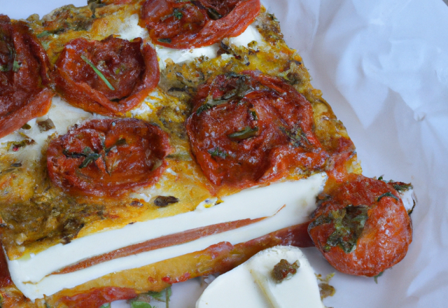 Cake aux tomates séchées et mozzarella