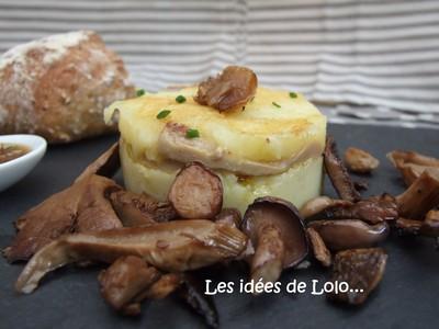 Chaud-froid de pommes de terre et foie gras mi-cuit