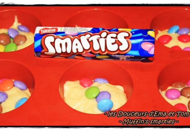 Muffins aux Smarties pour enfant