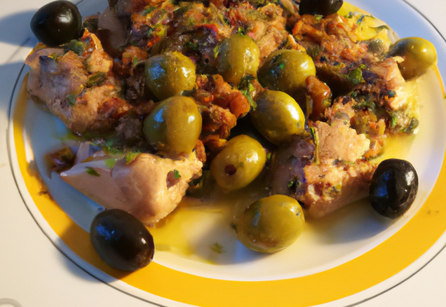 Poulet aux olives aux 1001 saveurs