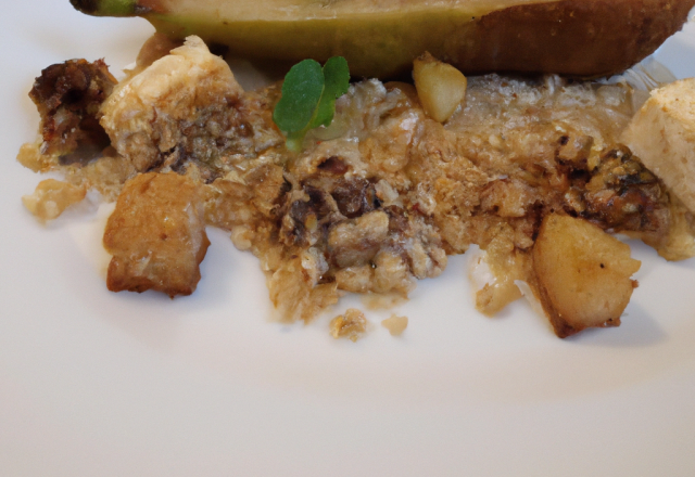 Crumble poires et foie gras