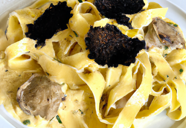 Tagliatelles de la mer à l'huile de truffes