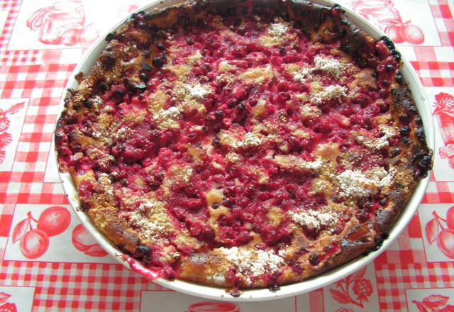 Gâteau au fromage blanc et aux groseilles