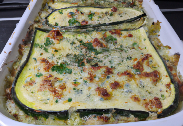 Gratin de courgettes à la brandade