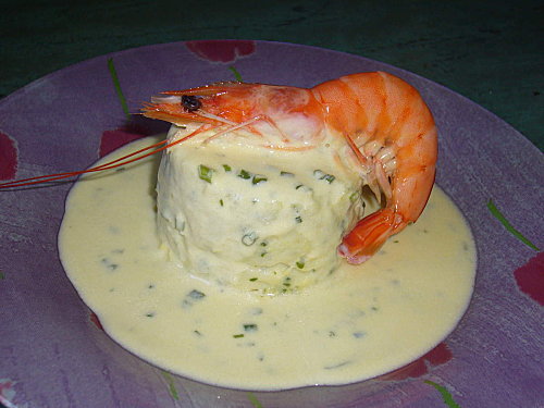 Terrine de poisson et noix de Saint-Jacques aux herbes