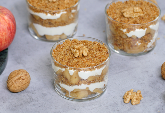 Trifle aux Noix de Grenoble AOP et pommes