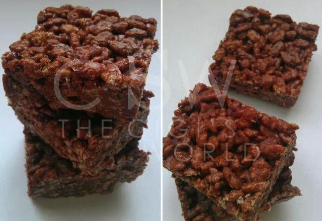 Homemade chocolate rice crispies