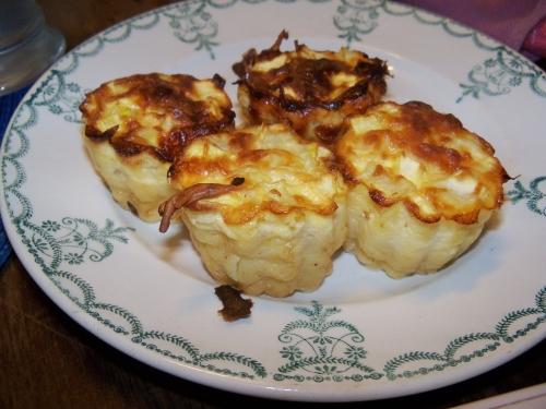 Cannelés salés lardons gruyère