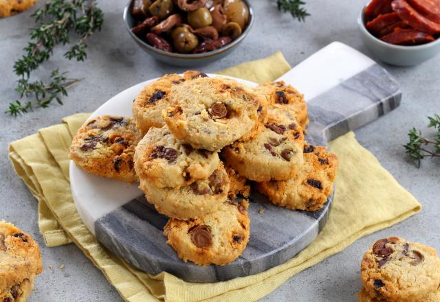 Sablés au chorizo et aux olives à la Provençale