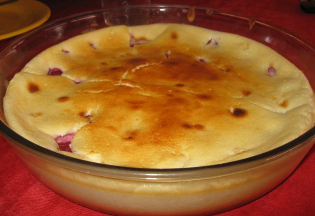 Gâteau au fromage blanc et framboises