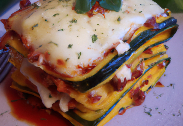 Lasagnes courgettes et chèvre