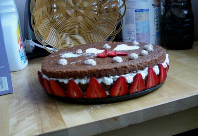 Entremet fraise chocolat