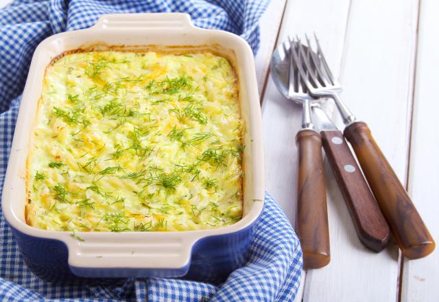 Gratin de courgettes râpées