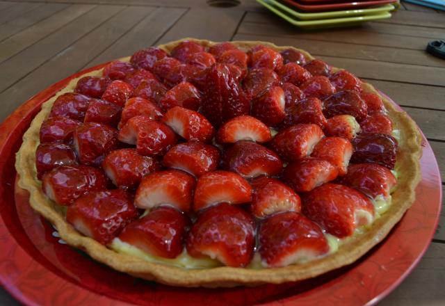 Tarte aux fraises croustillante