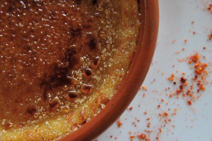 Crème brûlée au thé et piment d'Espelette