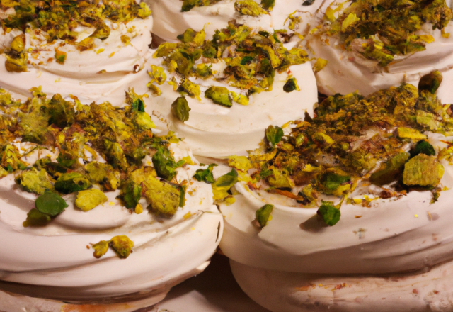 Meringue aux pistaches