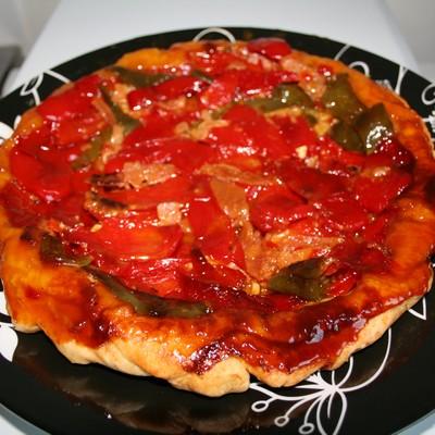 Tarte tatin aux poivrons et au chèvre facile