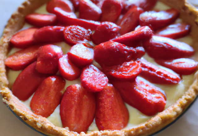 Tarte sablée aux fraises maison