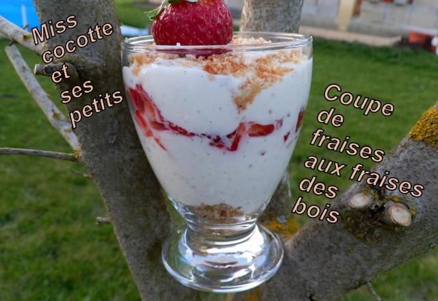 Coupes de fraises vanillé et fraises des bois