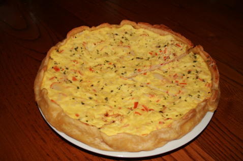 Quiche au surimi et aux herbes 