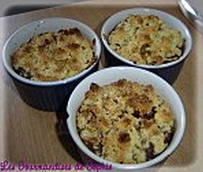 Crumble chocolat abricots