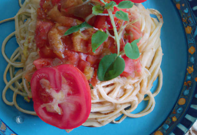 Delice de tomates au spaghettis facon julie