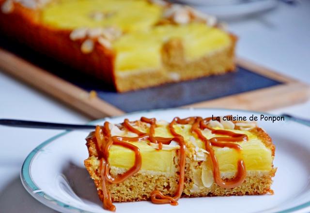 Tarte aux amandes, ricotta et ananas