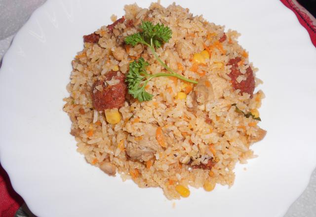 Riz au chorizo et poulet