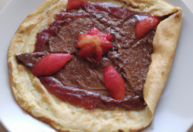 Galette au Nutella et à la confiture de fraise