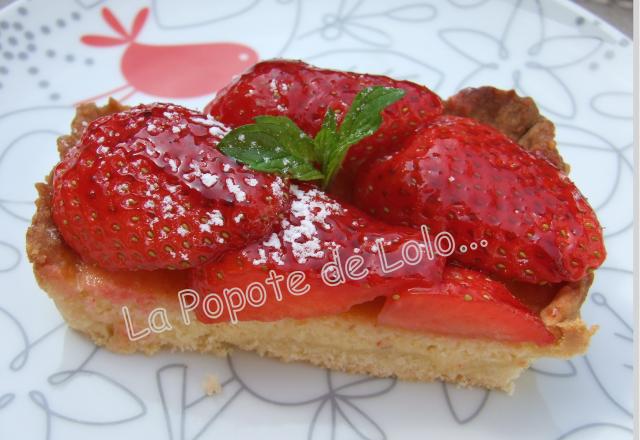 Tarte aux fraises façon amandine légère...