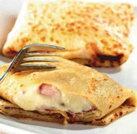 Crêpes au Comté et jambon