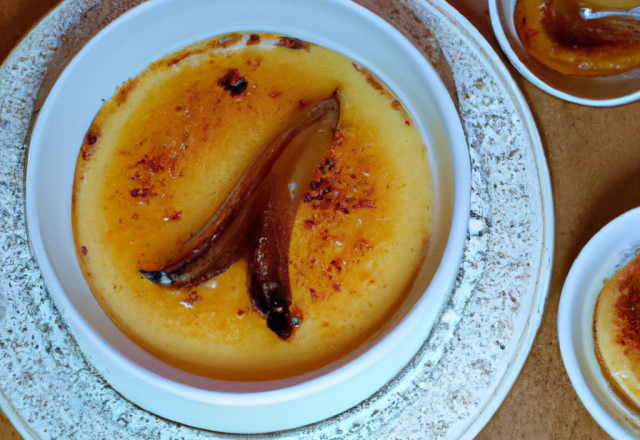 Crème brûlée aux poires