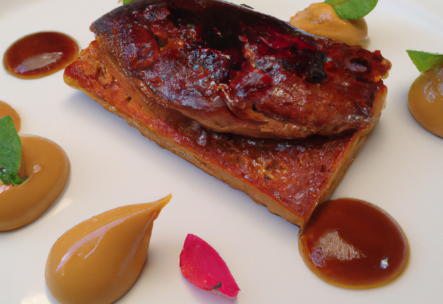 Le foie gras de canard sauté à la poudre de pain d'épice aux effluves de Pacherenc moelleux