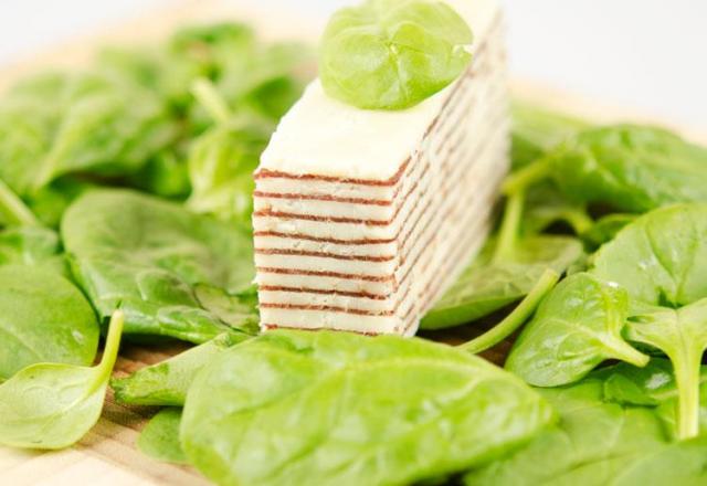 Millefeuille de Cantal entre-deux et jambon d'Auvergne